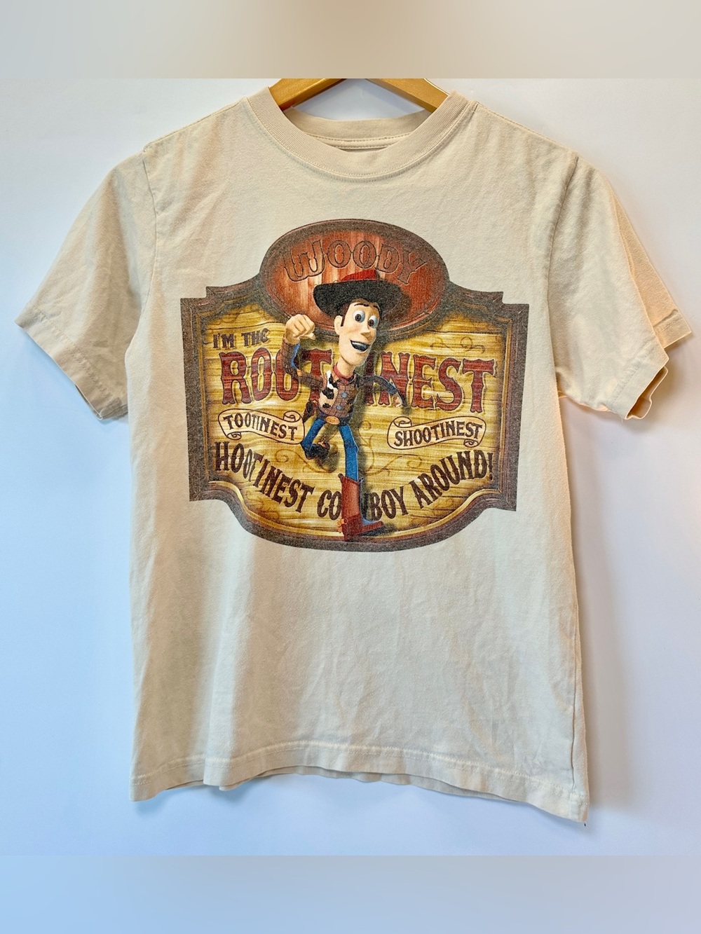 Disney Store Toy Story Woody Kids Tee L 10/12 Rootinest Cowboy Roundup Pixar